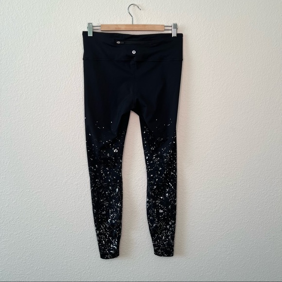 Lululemon Speed Wunder Tight 28" *Speckle Shine Black / Deep Coal / Silver 10 - Picture 8 of 11